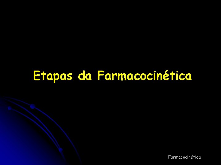 Etapas da Farmacocinética 