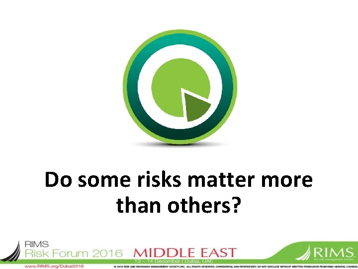 Do some risks matter more than others? Peter Went, GARP 