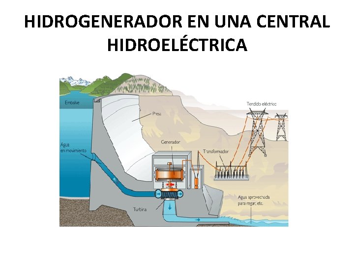 HIDROGENERADOR EN UNA CENTRAL HIDROELÉCTRICA HIDROGENERADOR EN UNA CENTRAL HIDROELÉCTRICA