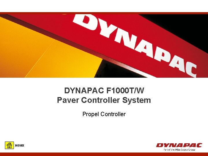 DYNAPAC F 1000 T/W Paver Controller System Propel Controller HOME 