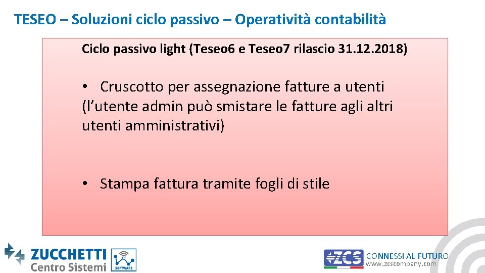 TESEO – Soluzioni ciclo passivo – Operatività contabilità Ciclo passivo light (Teseo 6 e
