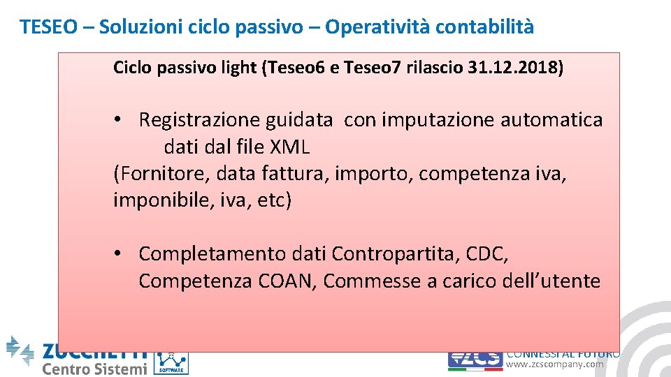 TESEO – Soluzioni ciclo passivo – Operatività contabilità Ciclo passivo light (Teseo 6 e