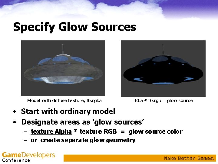 Specify Glow Sources Model with diffuse texture, t 0. rgba t 0. a * Specify Glow Sources Model with diffuse texture, t 0. rgba t 0. a *