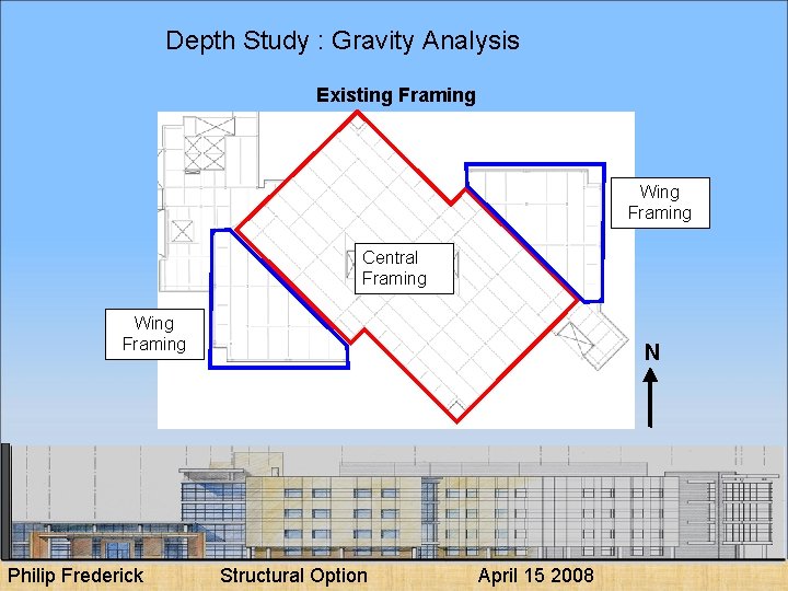Depth Study : Gravity Analysis Existing Framing Wing Framing Central Framing Wing Framing Philip