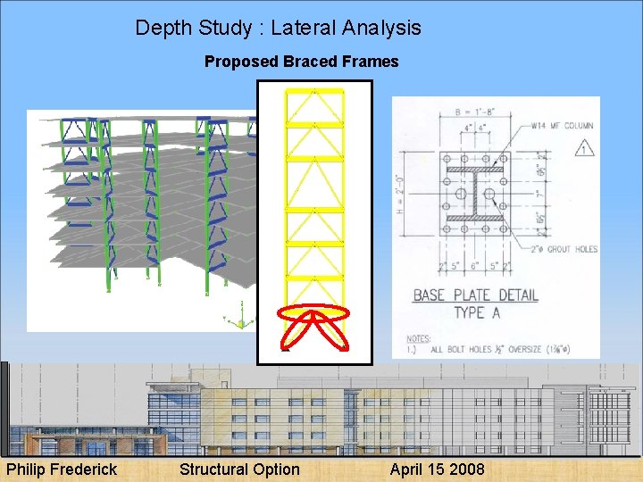 Depth Study : Lateral Analysis Proposed Braced Frames Philip Frederick Structural Option April 15