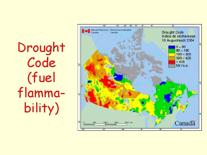 Drought Code (fuel flammability) 