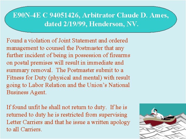 E 90 N-4 E C 94051426, Arbitrator Claude D. Ames, dated 2/19/99, Henderson, NV.
