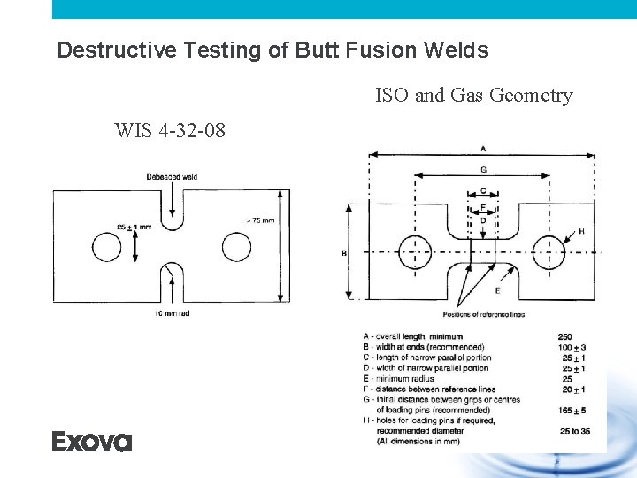 Destructive Testing of Butt Fusion Welds ISO and Gas Geometry WIS 4 -32 -08 Destructive Testing of Butt Fusion Welds ISO and Gas Geometry WIS 4 -32 -08