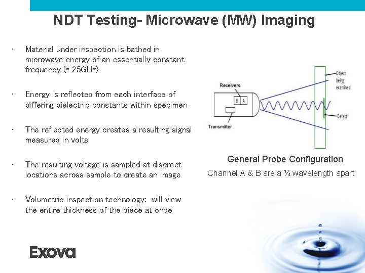 NDT Testing- Microwave (MW) Imaging • Material under inspection is bathed in microwave energy NDT Testing- Microwave (MW) Imaging • Material under inspection is bathed in microwave energy