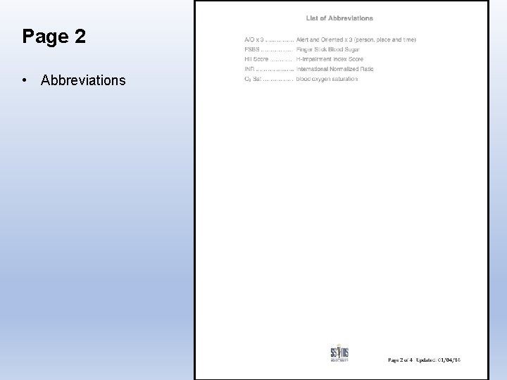 Page 2 • Abbreviations 