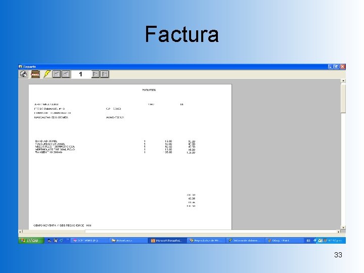 Factura 33 Factura 33
