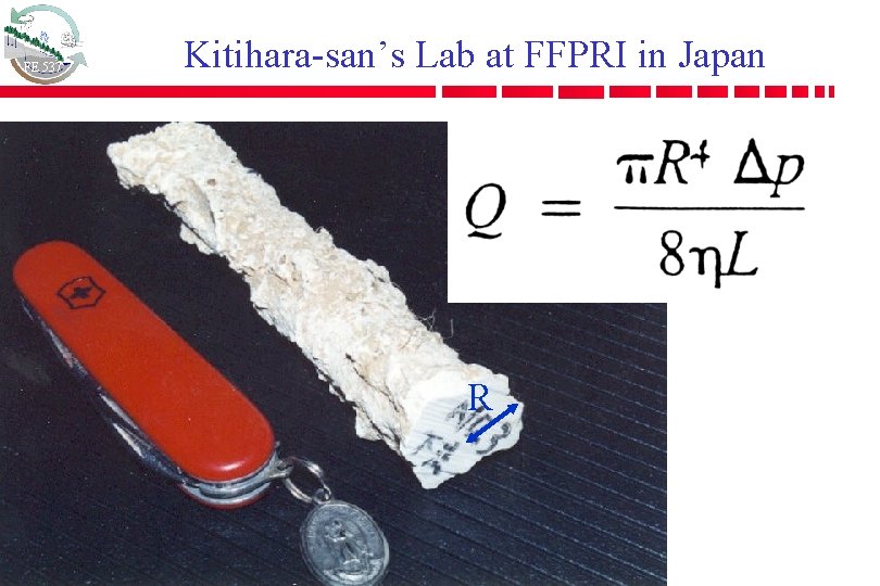 FE 537 Kitihara-san’s Lab at FFPRI in Japan R Oregon State University 