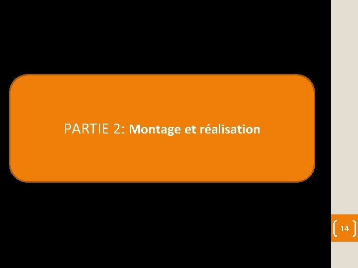 PARTIE 2: Montage et réalisation 14 