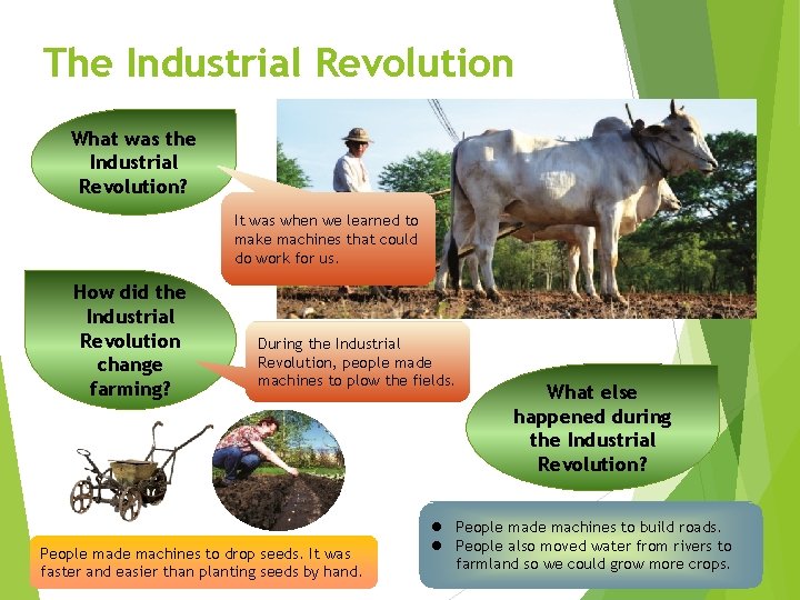 The Industrial Revolution What was the Industrial Revolution? It was when we learned to