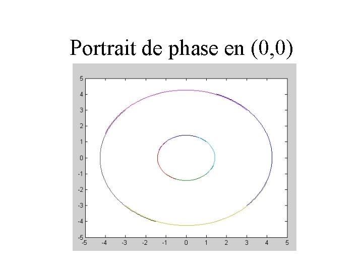 Portrait de phase en (0, 0) 