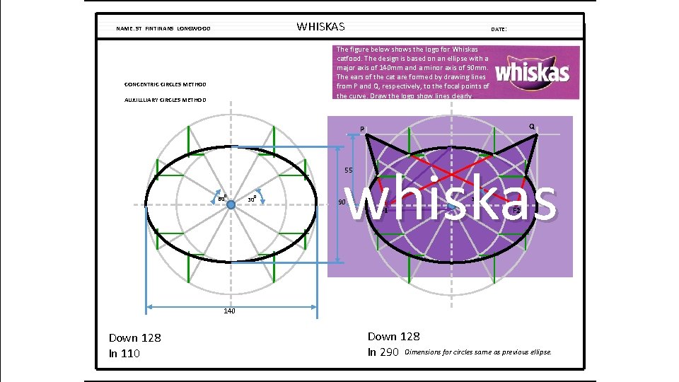 WHISKAS NAME: ST FINTINANS LONGWOOD DATE: The figure below shows the logo for Whiskas WHISKAS NAME: ST FINTINANS LONGWOOD DATE: The figure below shows the logo for Whiskas