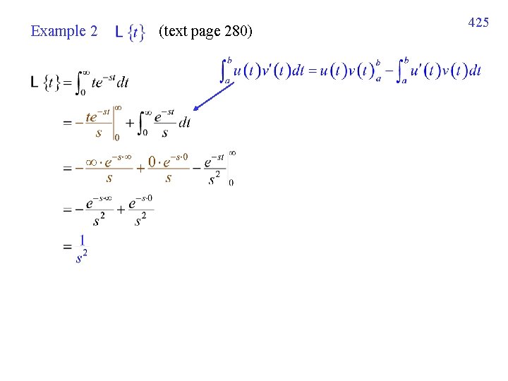 Example 2 (text page 280) 425 Example 2 (text page 280) 425