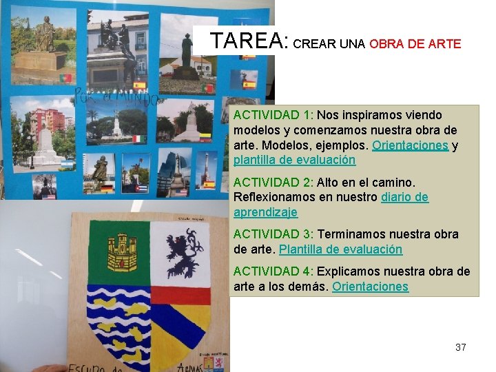 TAREA: CREAR UNA OBRA DE ARTE ACTIVIDAD 1: Nos inspiramos viendo modelos y comenzamos