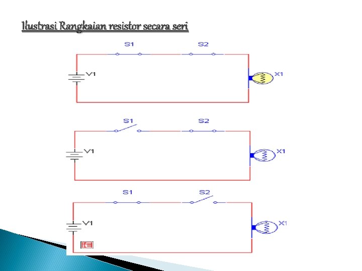 Ilustrasi Rangkaian resistor secara seri 