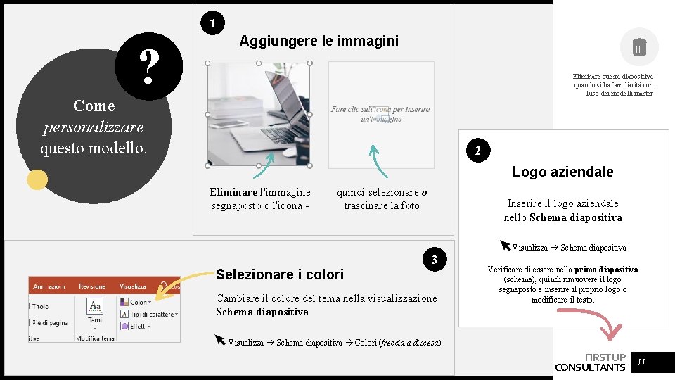 1 ? Aggiungere le immagini Eliminare questa diapositiva quando si ha familiarità con l'uso