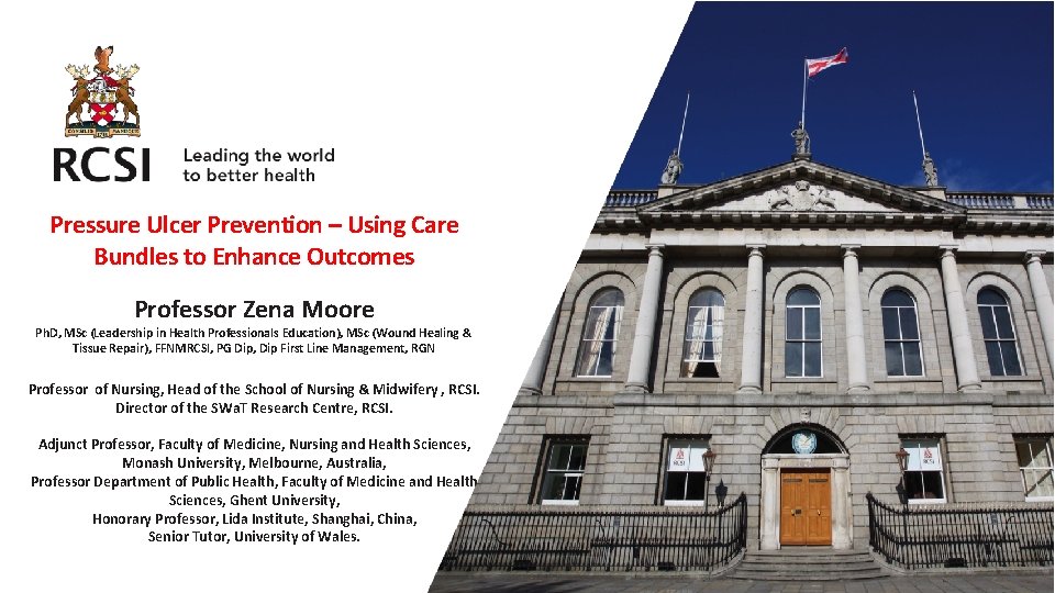 Pressure Ulcer Prevention – Using Care Bundles to Enhance Outcomes Professor Zena Moore Ph.