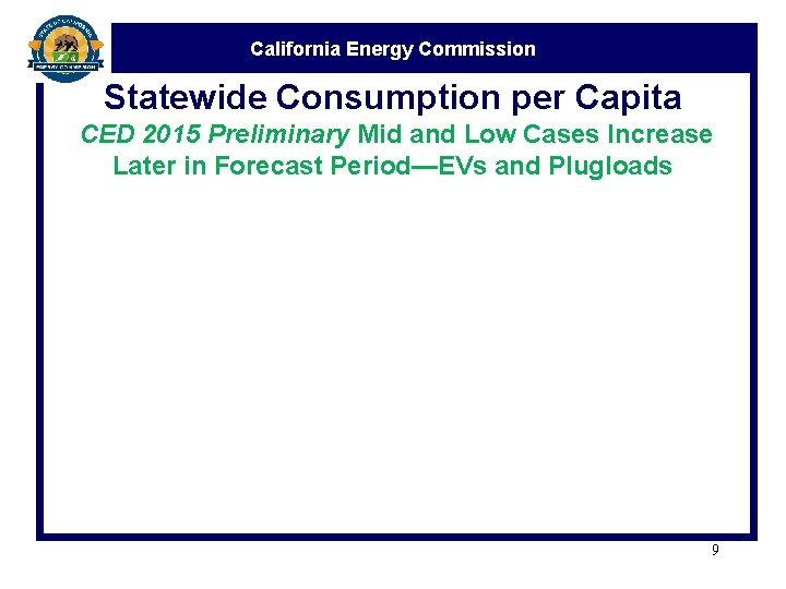 California Energy Commission Statewide Consumption per Capita CED 2015 Preliminary Mid and Low Cases