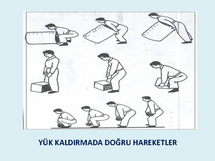 YÜK KALDIRMADA DOĞRU HAREKETLER YÜK KALDIRMADA DOĞRU HAREKETLER