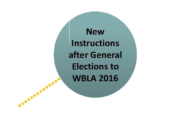 New Instructions after General Elections to WBLA 2016 