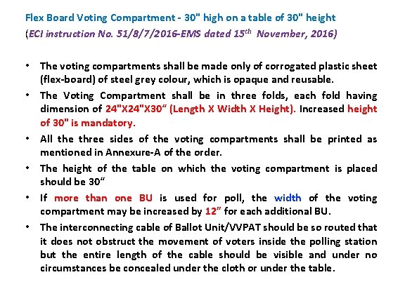 Flex Board Voting Compartment - 30" high on a table of 30" height (ECI