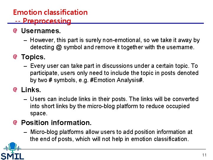 Emotion classification -- Preprocessing Usernames. – However, this part is surely non-emotional, so we