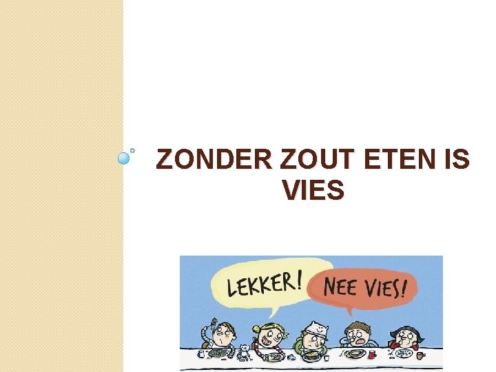 ZONDER ZOUT ETEN IS VIES 