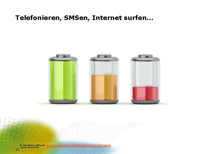 Telefonieren, SMSen, Internet surfen… 12 © smartphone-weblog. de , http: //www. smartphone-weblog. de/iphone-ios 7