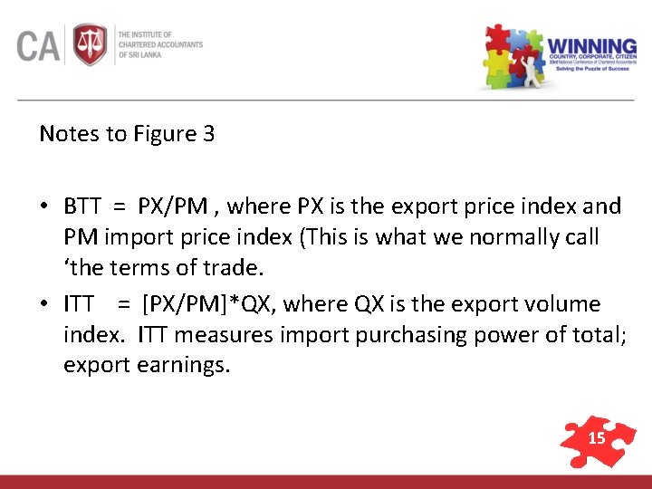 Notes to Figure 3 • BTT = PX/PM , where PX is the export