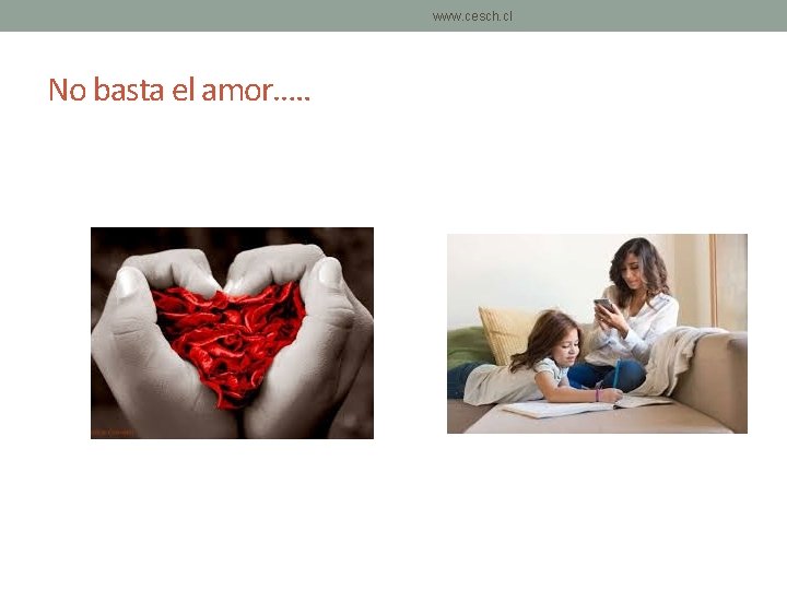 www. cesch. cl No basta el amor…. . www. cesch. cl No basta el amor…. .