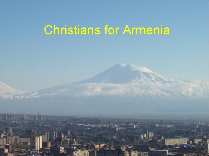 Christians for Armenia 
