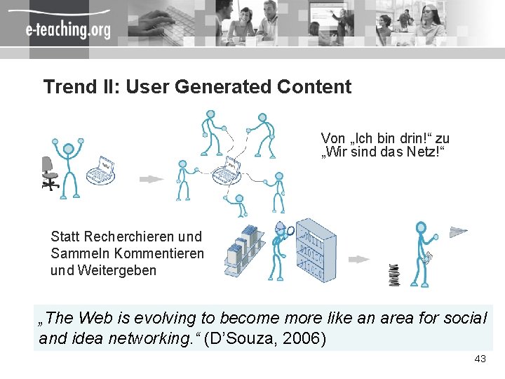 Trend II: User Generated Content Von „Ich bin drin!“ zu „Wir sind das Netz!“