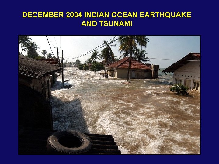 DECEMBER 2004 INDIAN OCEAN EARTHQUAKE AND TSUNAMI 