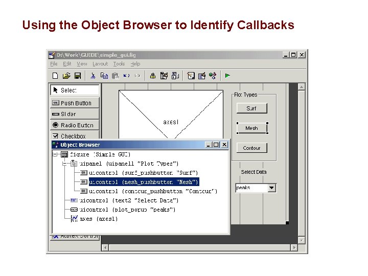 Using the Object Browser to Identify Callbacks 