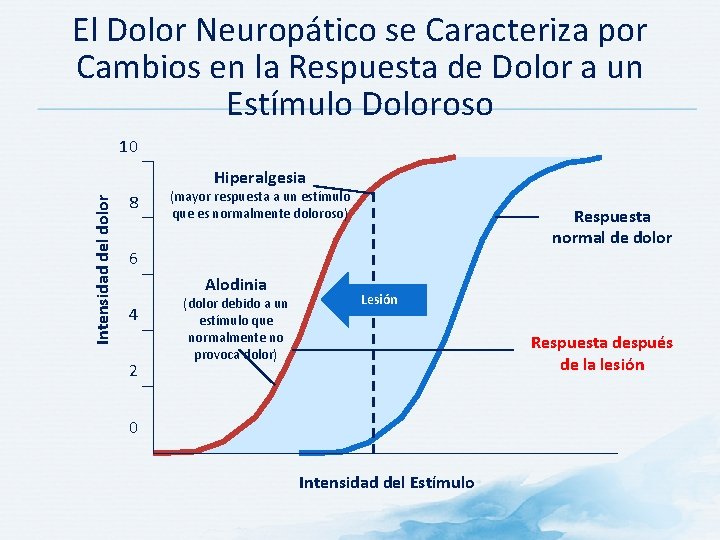 El Dolor Neuropático se Caracteriza por Cambios en la Respuesta de Dolor a un