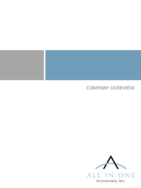 COMPANY OVERVIEW 