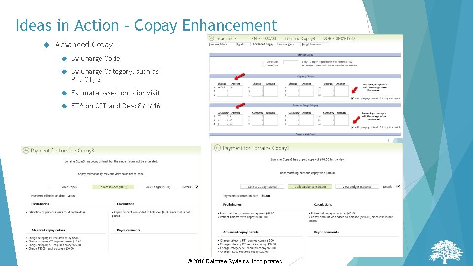 Ideas in Action – Copay Enhancement Advanced Copay By Charge Code By Charge Category, Ideas in Action – Copay Enhancement Advanced Copay By Charge Code By Charge Category,