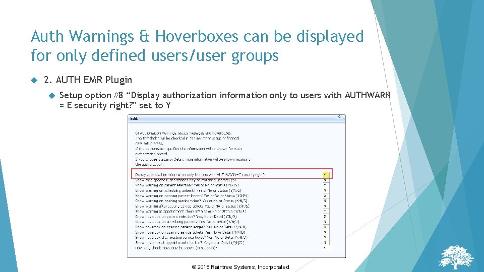 Auth Warnings & Hoverboxes can be displayed for only defined users/user groups 2. AUTH Auth Warnings & Hoverboxes can be displayed for only defined users/user groups 2. AUTH