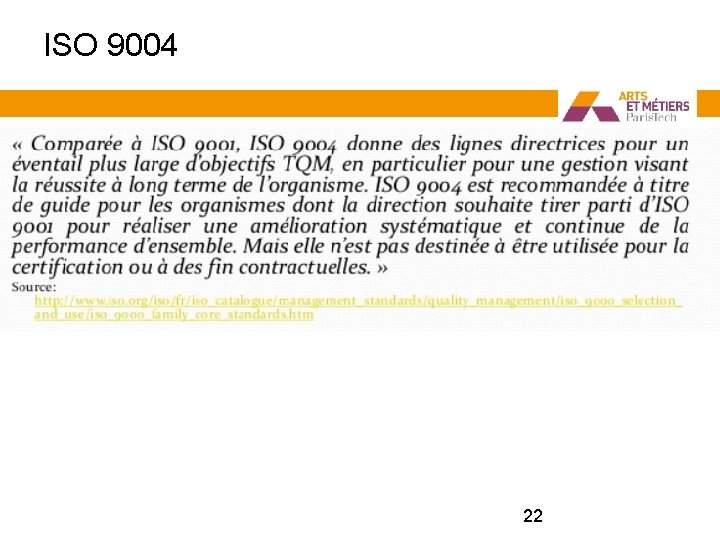 ISO 9004 22 