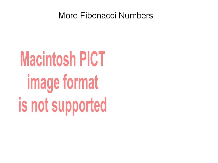 More Fibonacci Numbers 