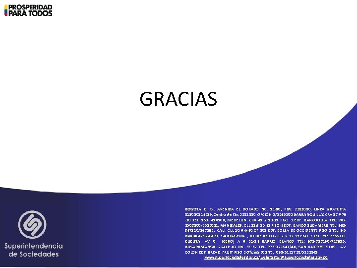 GRACIAS BOGOTA D. C. : AVENIDA EL DORADO No. 51 -80, PBX: 2201000, LINEA GRACIAS BOGOTA D. C. : AVENIDA EL DORADO No. 51 -80, PBX: 2201000, LINEA