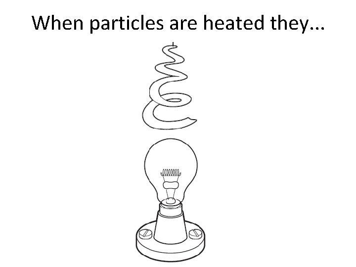 When particles are heated they. . . 
