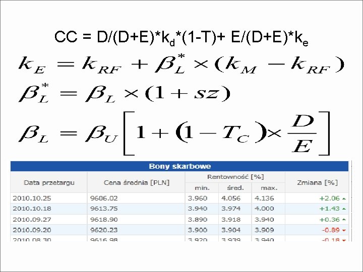 CC = D/(D+E)*kd*(1 -T)+ E/(D+E)*ke 