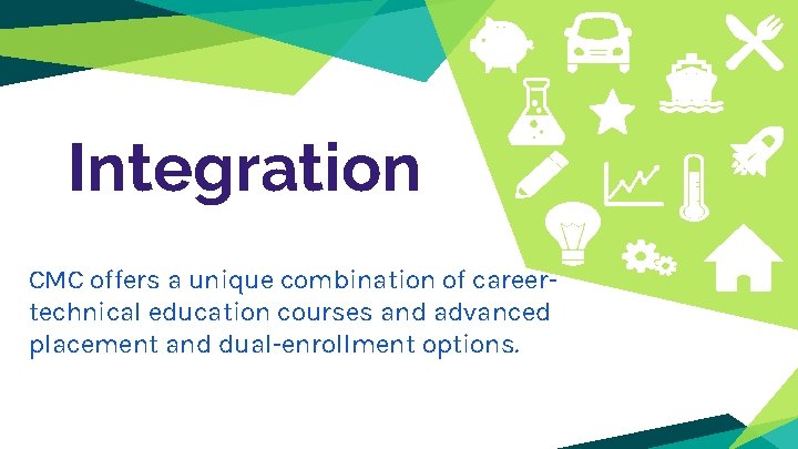 Integration CMC offers a unique combination of careertechnical education courses and advanced placement and Integration CMC offers a unique combination of careertechnical education courses and advanced placement and