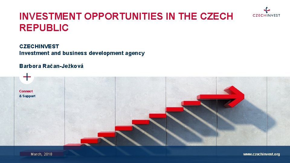 INVESTMENT OPPORTUNITIES IN THE CZECH REPUBLIC CZECHINVEST Investment and business development agency Barbora Račan-Ježková