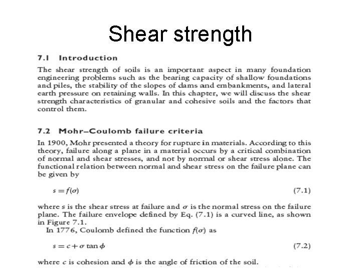 Shear strength Dr. Omer Nawaf Maaitah 